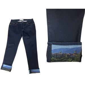 Soft Surroundings Beija Flor Scenic Cuff Jeans Size 16